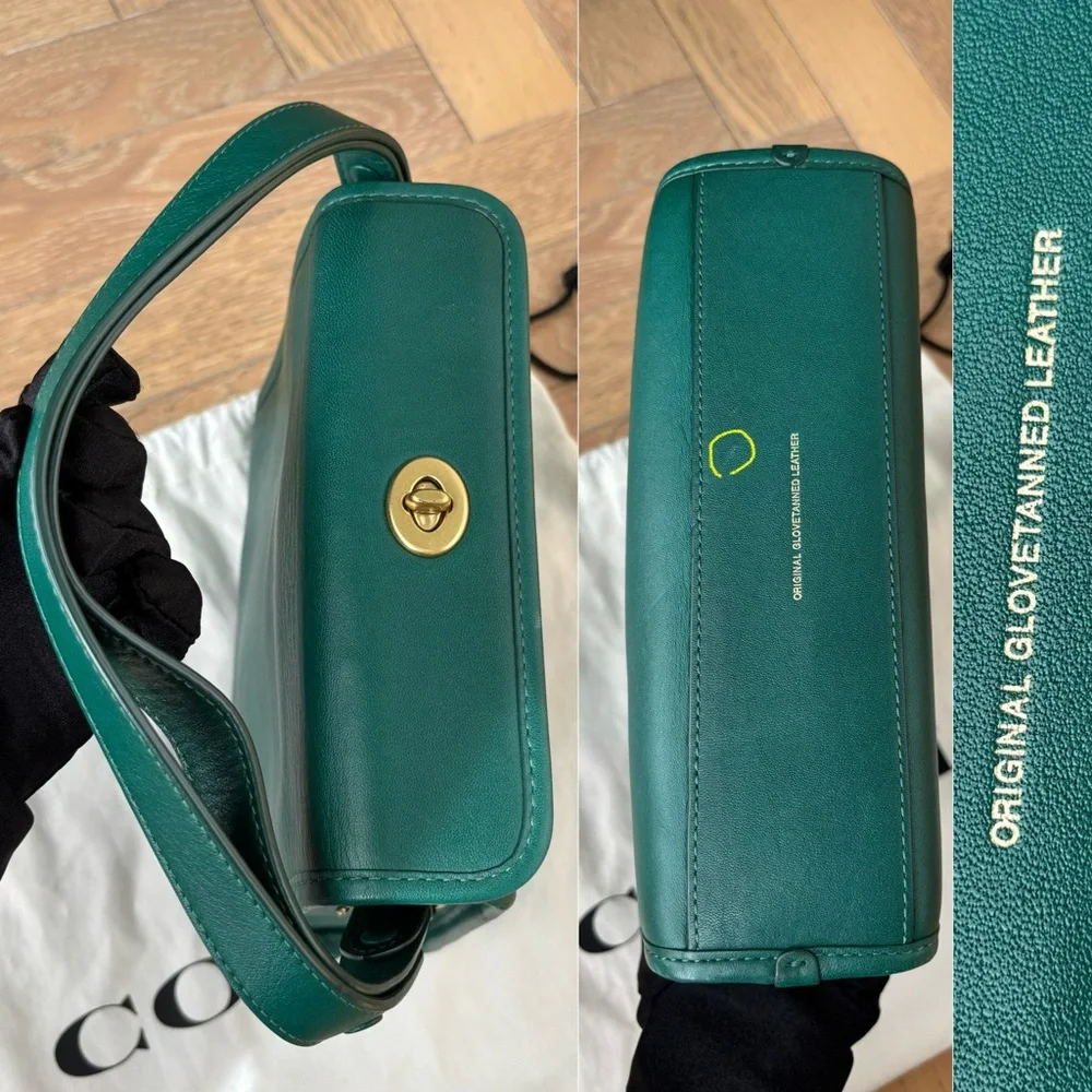 COACH Turnlock Shoulder Bag Green